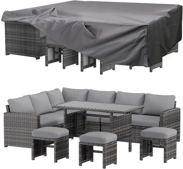 Patio Furniture Set with Waterproof Cover, 7 Pieces Outdoor Sectional1