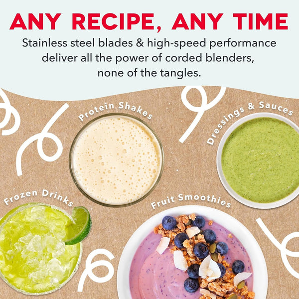 Cordless Personal Blender, 17-Oz, French Grey | Portable Smoothie Blender for Protein Shakes & Frozen Drinks, Single-Serve Travel Cup, Rechargeable4