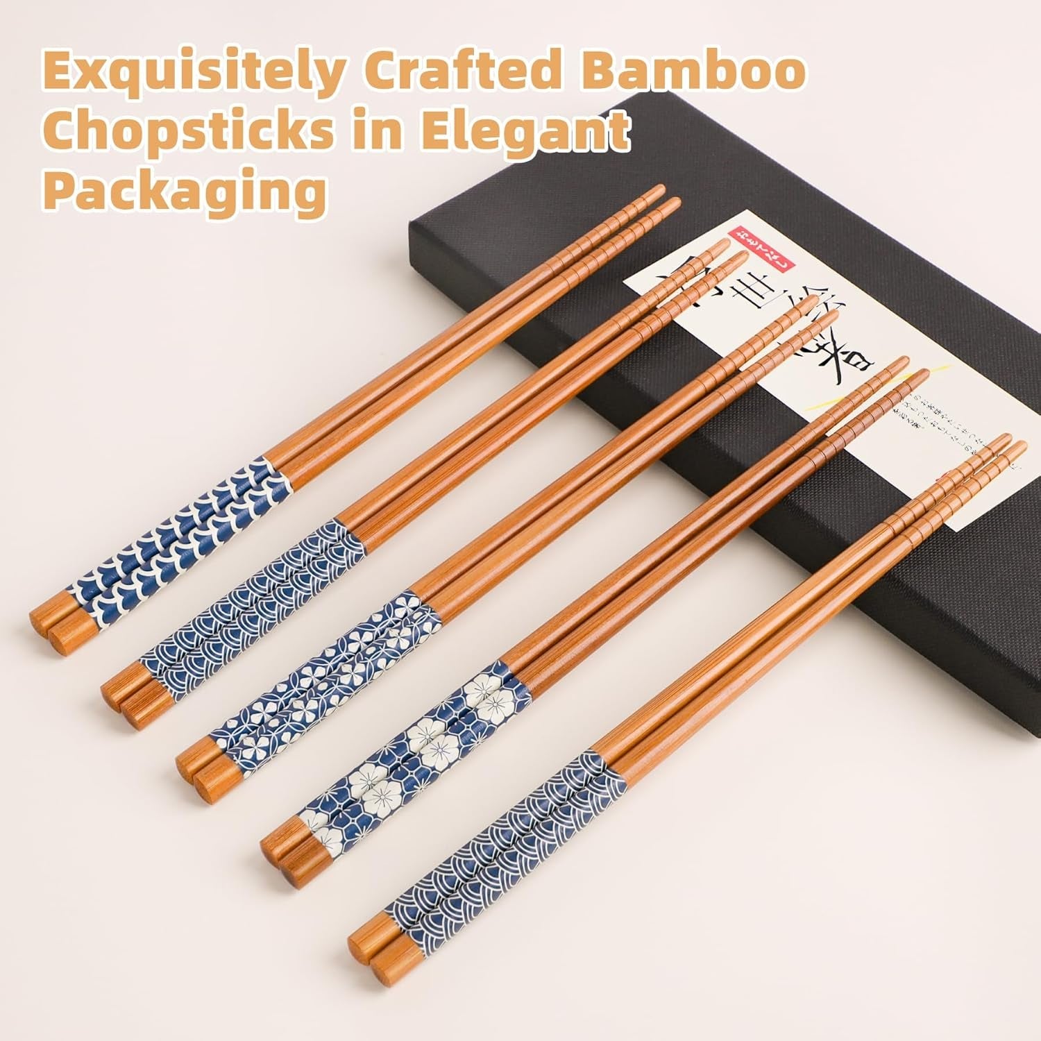 5-pairs-natural-bamboo-chopsticks-reusable-classic-japanese-style-chop-sticks-gift-sets-dishwasher-safe-8-8-inch-22-5cm