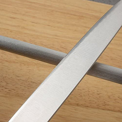 12-Inch Knife Sharpening Rod, Fine Carbon Honing Steel, Black Handle | Nickel-Chrome Plated, Magnetized Rod Realigns Knife Edges, Non-Slip Grip and Hanging Loop, Wipe Dry5