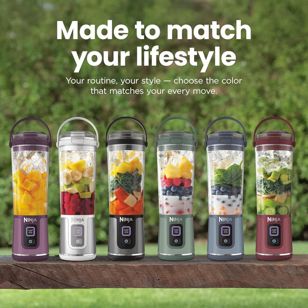 Ninja BC151NV Blast Portable Blender, Cordless, 18Oz. Vessel, Personal Blender-For Shakes & Smoothies, BPA Free, Leakproof-Lid & Sip Spout, USB-C Rechargeable, Dishwasher Safe Parts, Denim Blue | USB-C Rechargeable, Cordless Blending Anywhere. Blastblade Crushes Ice & Frozen Fruit. Leakproof Sip Lid, Dishwasher Safe.12