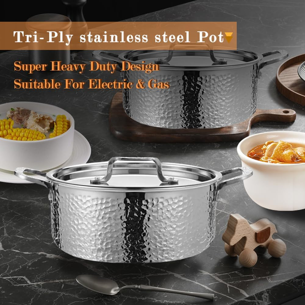 tri-ply-stainless-steel-stock-pot-with-lid-5-quart-hammered-stockpot-induction-cooking-pot-soup-pot-compatible-with-all-stovetops-5qt