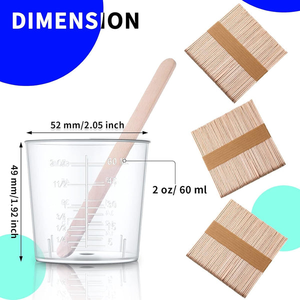 200 Pack 2Oz/60Ml Plastic Mixing Cups Disposable Measuring Cups3