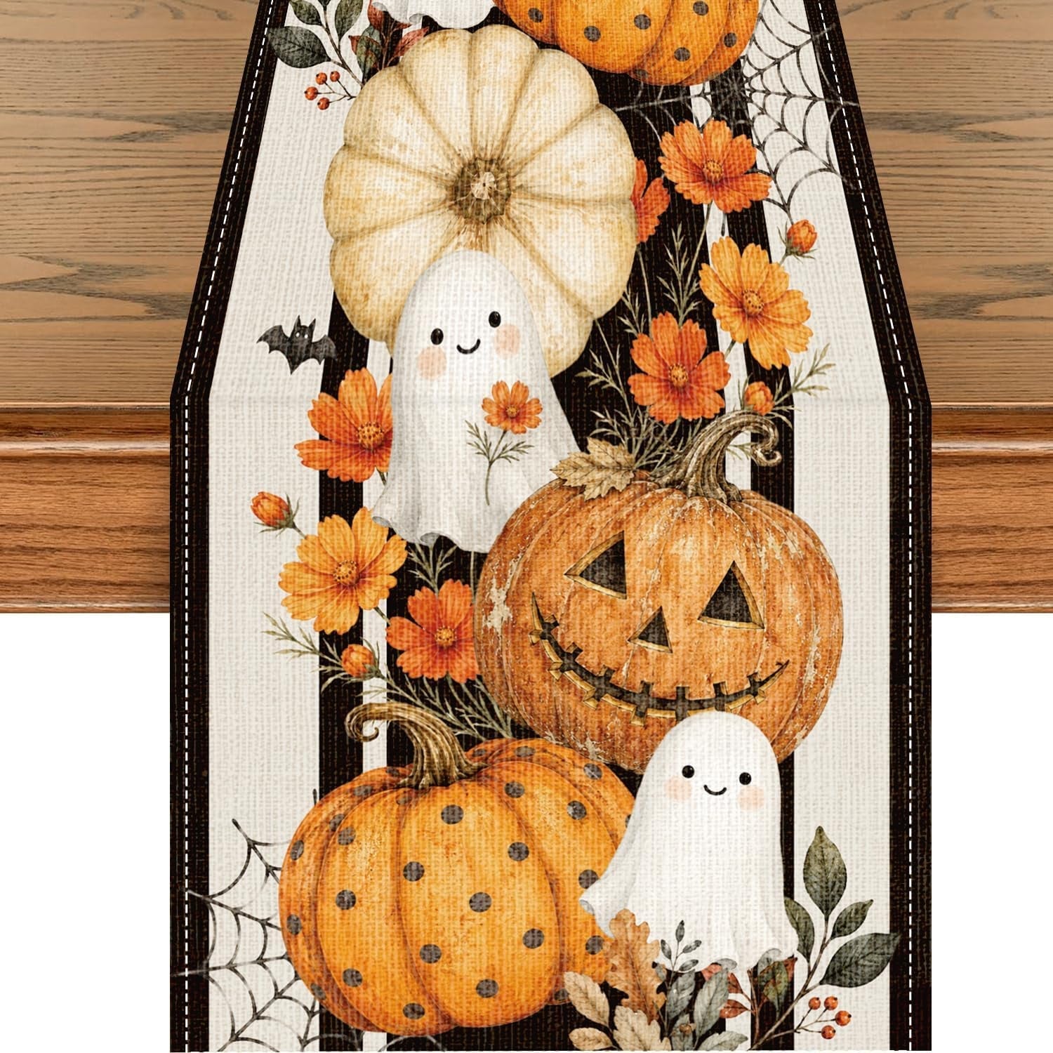 halloween-spider-web-pumpkin-ghost-table-runner-party-decorations