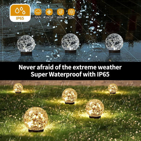 Solar Globe Lights Outdoor Waterproof-Solar Balls for Garden4