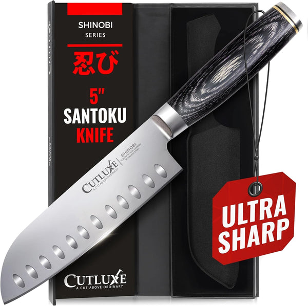 Santoku Knife, 5" Japanese Meat & Vegetable Knife for Chopping1