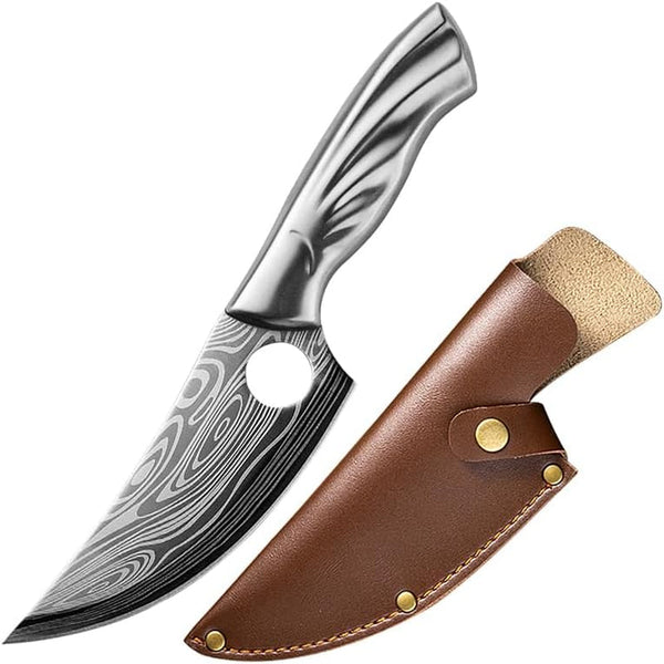 Meat Cleaver,Cleaver Knife, 5.5 Inch Meat Cleaver Kitchen Chef Knife Damascus Laser Pattern Boning Hunting Knife Stainless Steel Fish Fruit Slice Butcher Knife, Zengjianhong51211