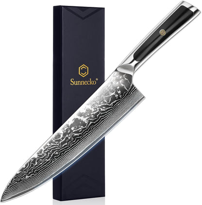 8 Inch Japanese Damascus Chef Knife - Ultra Sharp VG10 Steel1