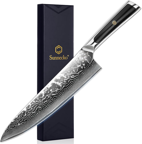 8 Inch Japanese Damascus Chef Knife - Ultra Sharp VG10 Steel1