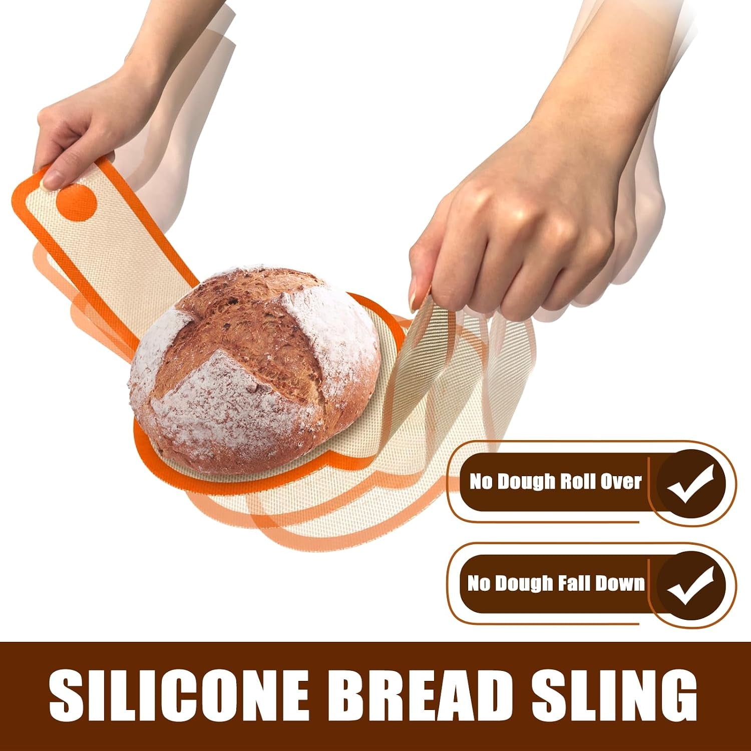 silicone-bread-sling-sourdough-transfer-nonstick-2-pack-round-easy-cleanup-reusable-baking-mats-sour-dough-tools-supplies-for-dutch-oven-orange