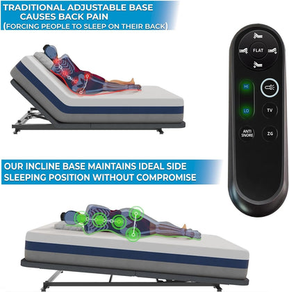 Full Body Incline Adjustable Bed Frame, Power Adjustable Base for Side Sleepers, Zero Gravity, Anti-Snore, California King5