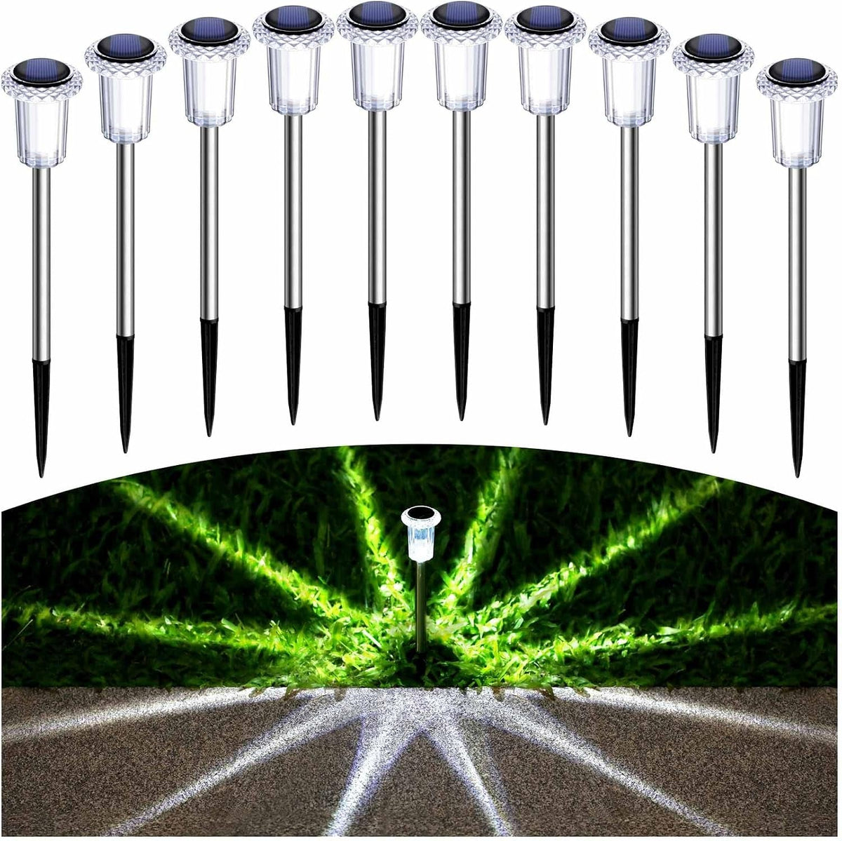 10-pack-solar-pathway-lights-outdoor-waterproof-cool-white-led
