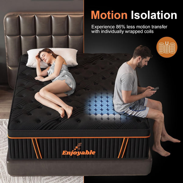 Queen Mattress 14 Inch - Hybrid Queen Size Bed in a Box with Memory Foam & Pocket Springs, Medium Firm Cool Sleep Mattress with Zoned Support, Motion Isolation, Certipur-Us Certified, Fiberglass-Free5