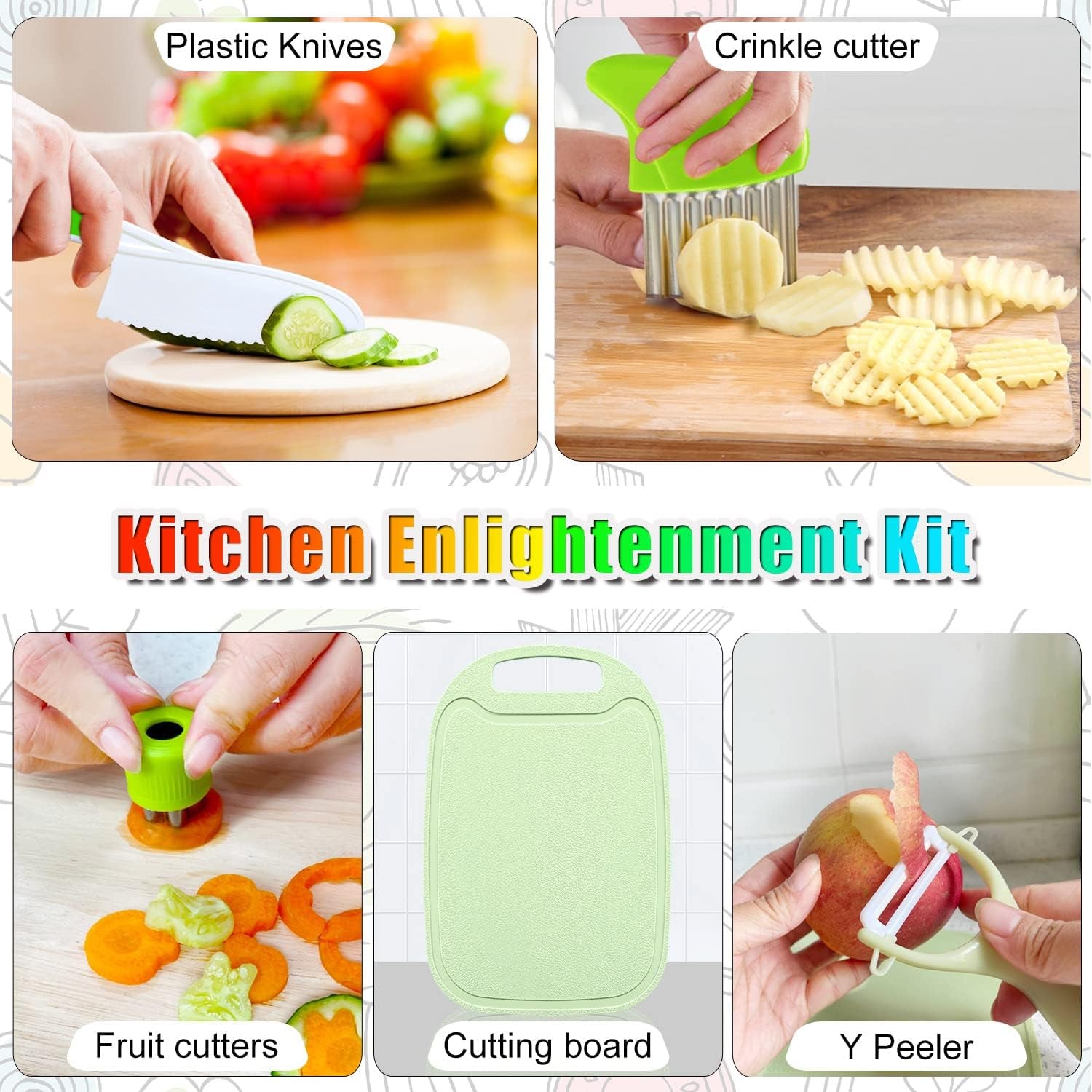 9-pcs-kids-kitchen-knife-set-kids-knives-for-real-cooking-with-cutting-board-y-peeler-crinkle-cutter-sandwich-cutter-serrated-edges-plastic-toddler-knife-kid-safe-knives