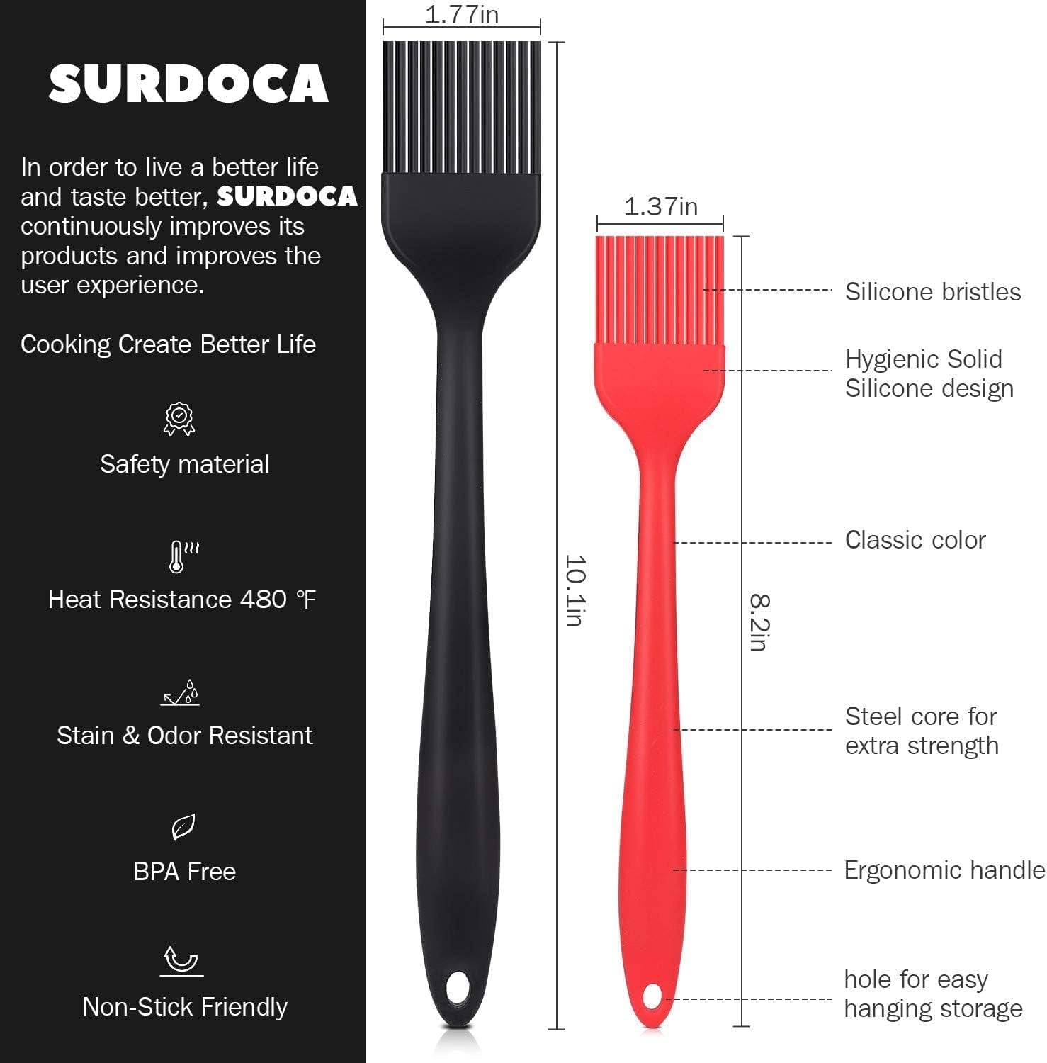 silicone-pastry-basting-brush-2pcs-10-8-in-heat-resistant-brush-for-baking-cooking-food-bpa-free-kitchen-brush-for-sauce-butter-oil-stainless-steel-core-design-for-barbecue-bbq-grilling