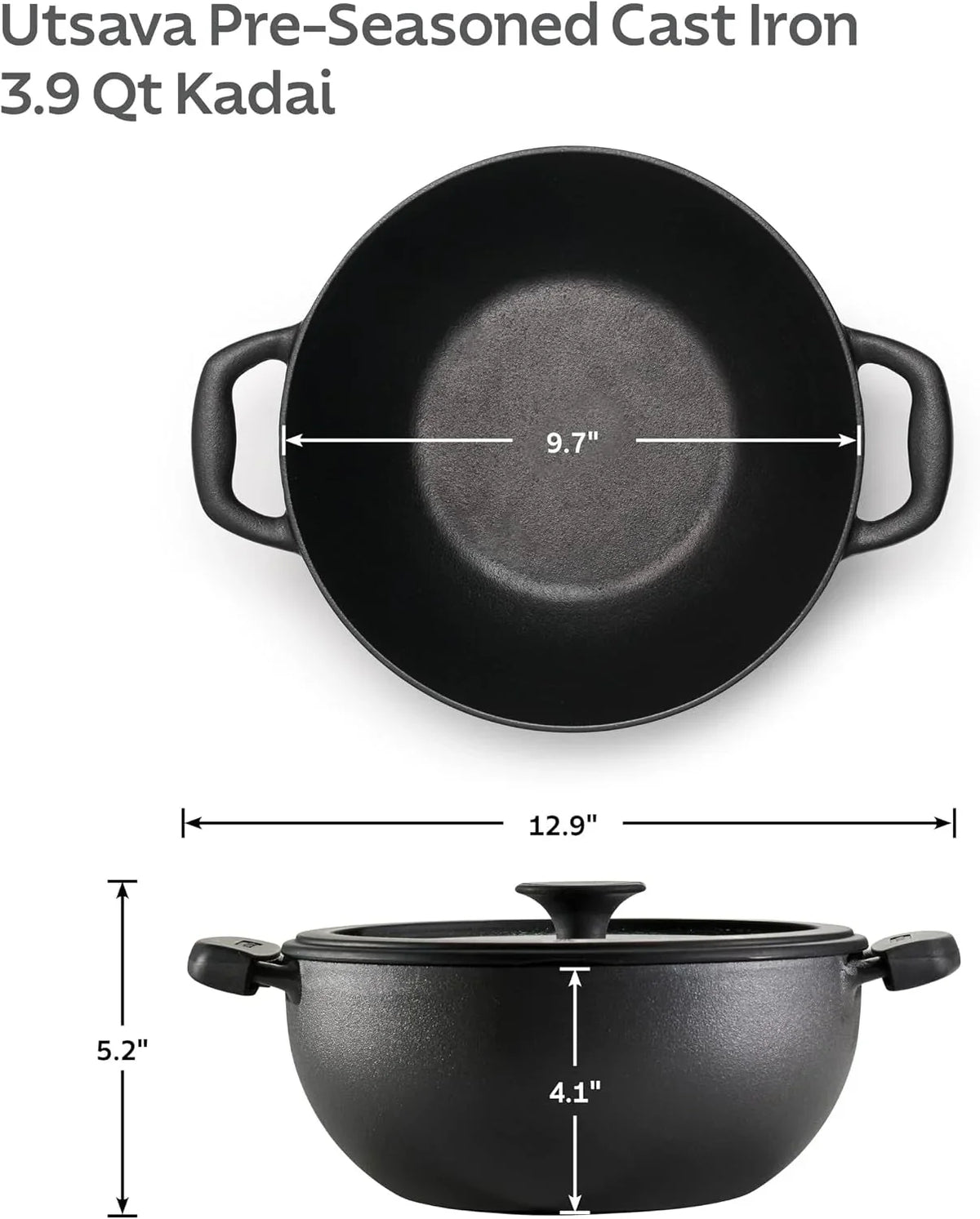 utsava-pre-seasoned-cast-iron-3-9-quart-kadai-with-lid-kadhai-pot-for-indian-cooking