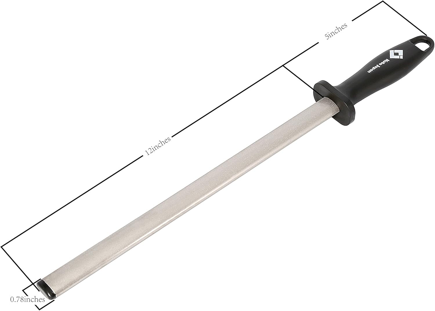 12-in-diamond-carbon-steel-professional-knife-sharpener-rod-kitchen-home-or-hunting-master-chef-hunter-or-home-gourmet-blade-sharpening-rod-or-stick-for-kitchen-and-hunting-knives-diamond-coated-carbon-steel-rod-for-consistent-reliable-sharpening-and-honing-every-time