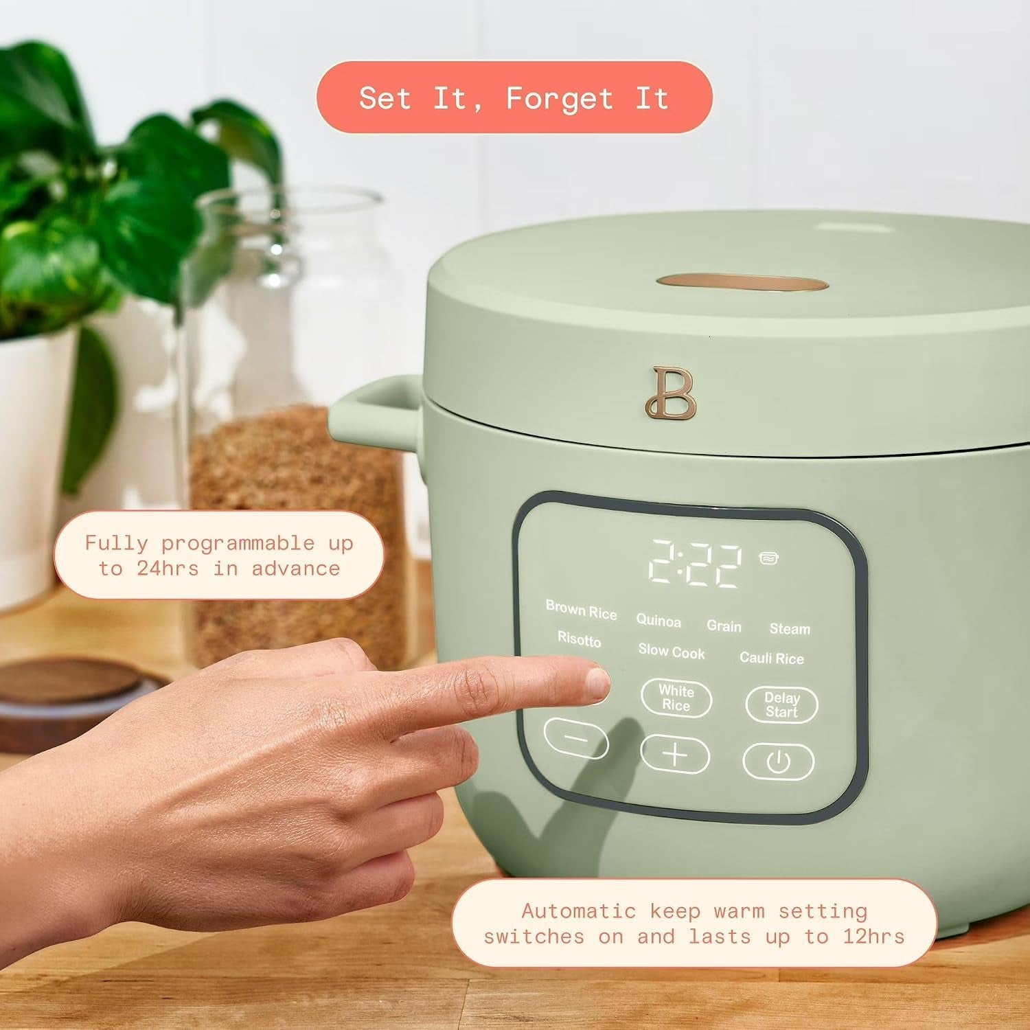 lugbar-beautiful-14-cup-cooked-6-cups-uncooked-electric-rice-and-grain-cooker-evergood-non-toxic-ceramic-nonstick-coating-drew-barrymore-sage-green