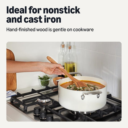 Wooden Cooking Utensils, 6-Piece Set, Acacia Wood, Pre Oiled, Cookware-Safe, Ideal for Nonstick4