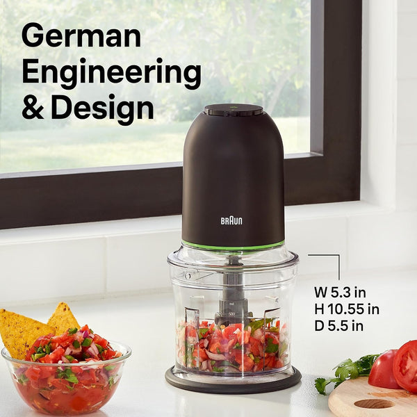 Braun Easyprep™ Mini Food Processor, 4 Cup, Two Speed Pulse, Quadblade | #1 Hand Blender Brand, Chop, Mince, Puree, Crush, One Hand Control, Removable Blades2