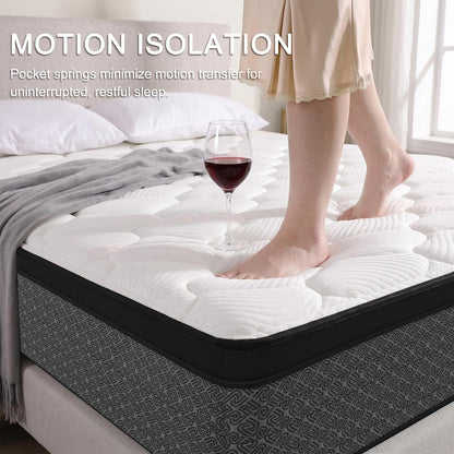 Full Size Mattress,12" Thickness Hybrid Memory Foam Mattress in a Box4
