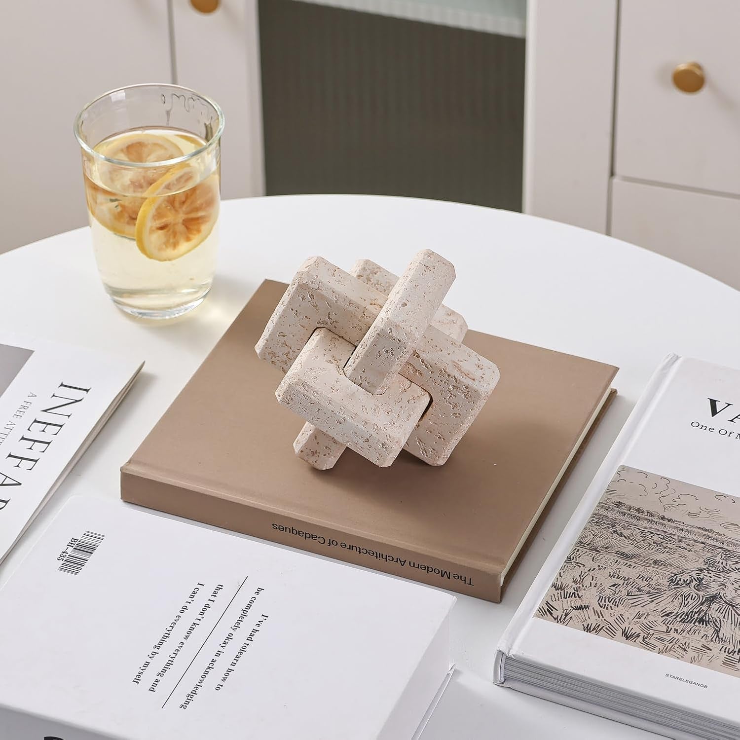 3-link-knot-resin-travertine-decor-coffee-table-book-shelf-decoration-light-beige-entry-table-decor-decorative-objects-aesthetic-accents-for-boho-modern-rustic-office-living-room-home-decor