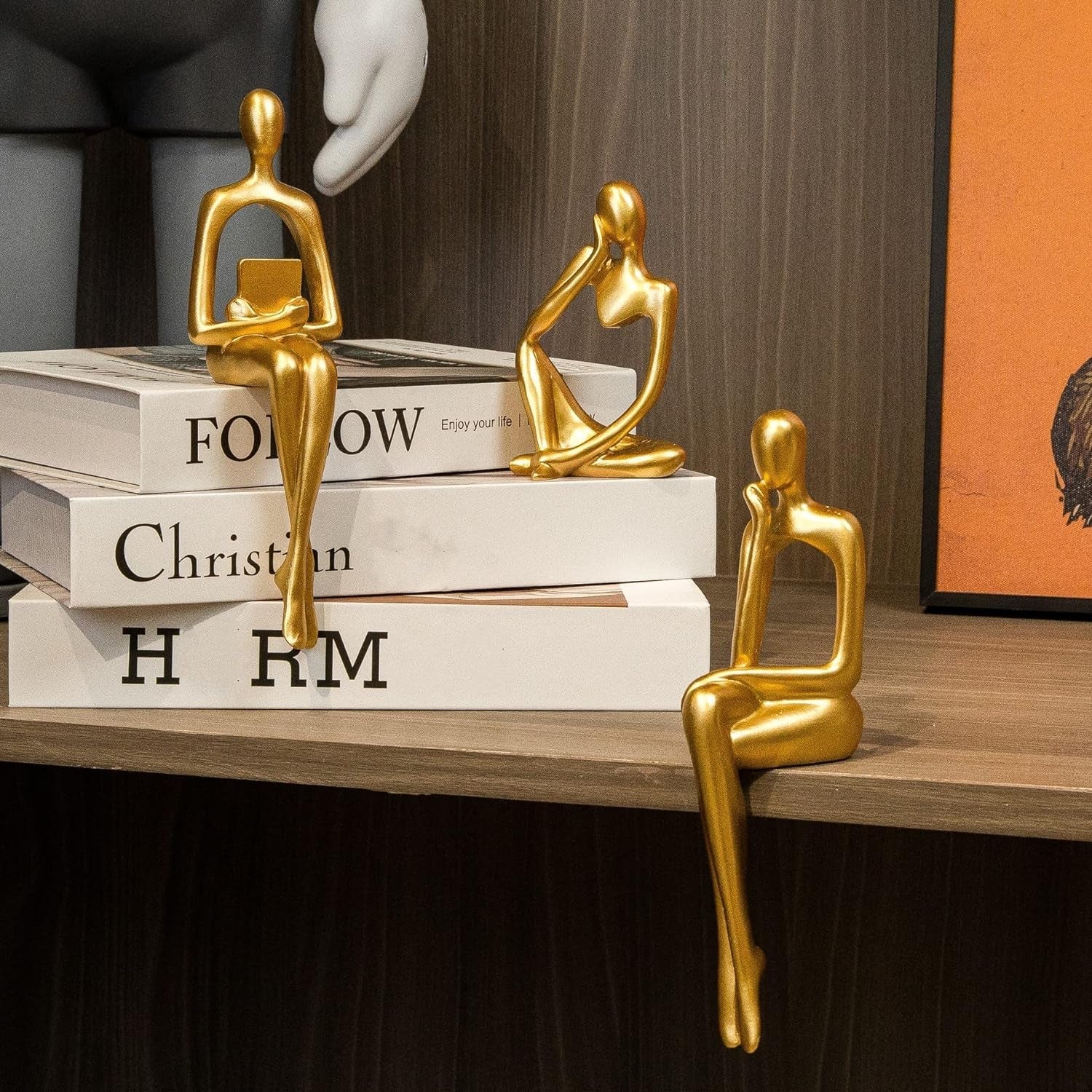 gold-home-decor-thinker-statue-accents-set-of-3-thinker-sculptures-office-decor-modern-abstract-resin-decoration-on-shelf-table-desk-for-living-room-office-bedroom-small-gold-collectable-figurine-for-living-room-floating-shelf-office-desk-decoration-modern-decor-gift-for-reading-lover-parents-friend