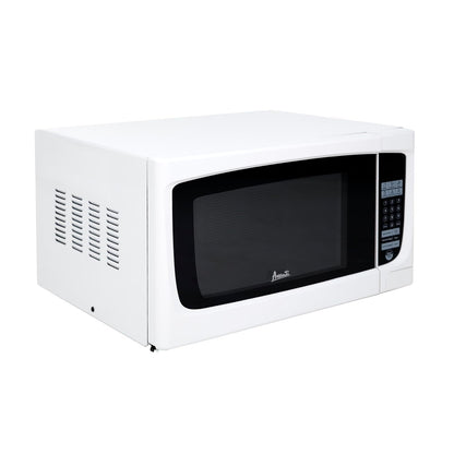 MO1450TW Microwave Oven 1000-Watts Compact with 9 Pre-Set Cooking Settings, Speed Defrost, Electronic Control Panel and Glass Turntable, 1.4 Cu.Ft., White1