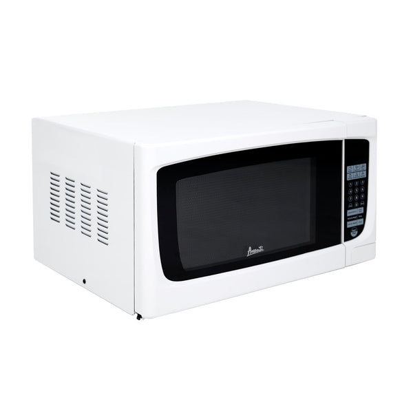 MO1450TW Microwave Oven 1000-Watts Compact with 9 Pre-Set Cooking Settings, Speed Defrost, Electronic Control Panel and Glass Turntable, 1.4 Cu.Ft., White1