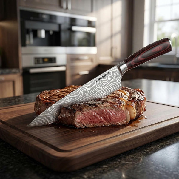 Japanese Knife Set, 3 Piece Kitchen Knives with Sheaths6