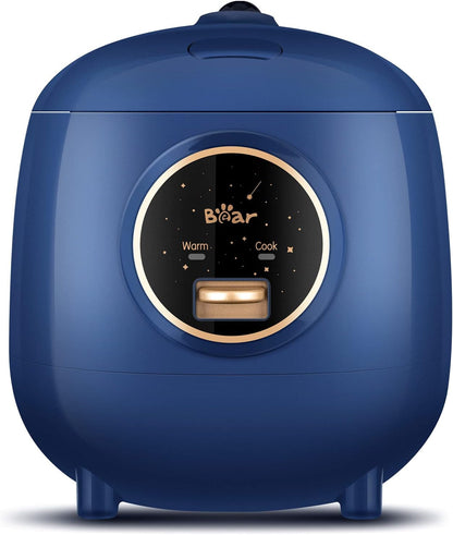 Mini Rice Cooker, 2-Cup Uncooked, Nonstick, Keep Warm, BPA Free, Blue | Portable 1.2L Nonstick Small Rice Cooker for Travel, Dorm, Single Serve, One-Touch Operation, Removable Pot, Auto Keep Warm1