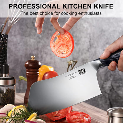 7 in Chef Knife, Sharp Meat Cleaver Knife Vegetable Chopper Knife6