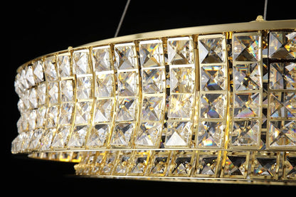 Modern Crystal Chandelier round 20-Light 39" Copper/Brass Finish7