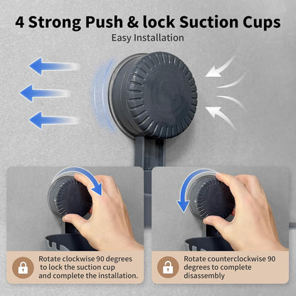 2 Pack Corner Shower Caddy with 4 Suction Cups, Pearl Gray2
