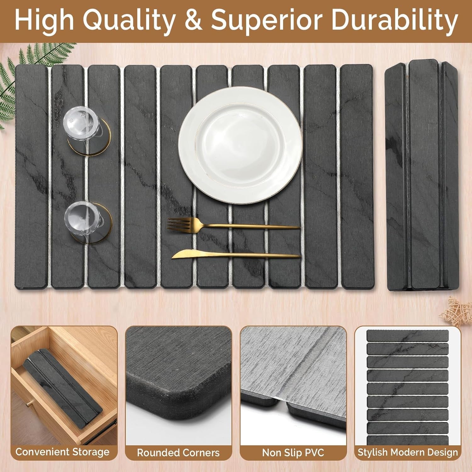 large-stone-dish-drying-mat-for-kitchen-counter-quick-dry-stone-dishes-bath-mats-foldable-water-absorbing-diatomaceous-earth-drying-organizer-pad-for-plate-rack-bottles-utensilsdark-gray-24-16