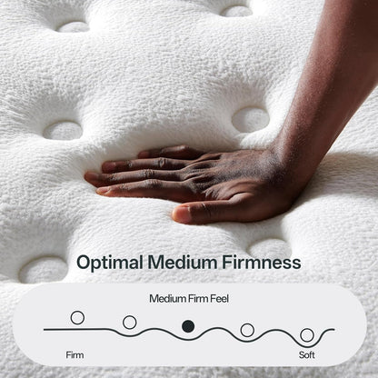 King Mattress, 14 Inch Medium Firm Hybrid with Motion Isolation | Breathable Hybrid Comfort with Responsive Support, Motion Isolation, Reinforced Edges, and Certipur-Us Certified Foam.2