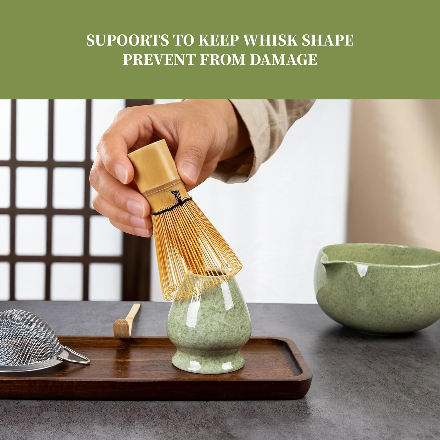 matcha-whisk-set-with-bowl-ceramic-matcha-making-kit-includes-bamboo-whisk-chasen-holder-stand-powder-starter-sifter-scoop-measuring-spoon-cup-tea-tools-for-ceremony-mottled-green