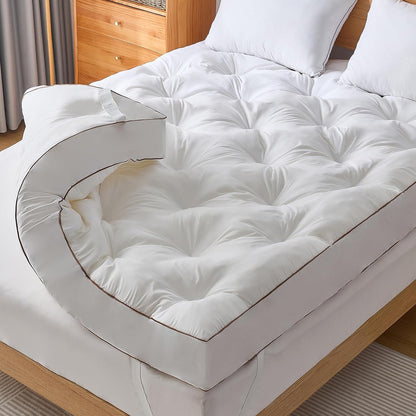 4 Inch Memory Foam Mattress Topper Queen for Back Pain Relief, Filled with Breathable Gel Memory Foam, Supportive Pillow Top Mattress Topper1