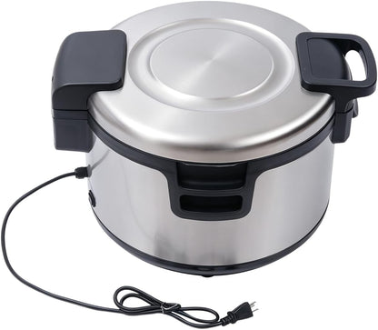 20Qt Electric Rice Warmer Stainless Steel Commercial Rice Warmer | (Not Rice Cooker), Capacity 30-45 Persons, Dual Temperature Control Food Warmer for Restaurants, Hotels , Snack Bars1