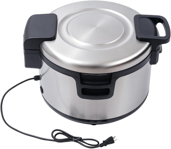 20Qt Electric Rice Warmer Stainless Steel Commercial Rice Warmer | (Not Rice Cooker), Capacity 30-45 Persons, Dual Temperature Control Food Warmer for Restaurants, Hotels , Snack Bars1