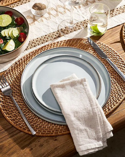 Annecy 16-Piece Dinnerware Set with Pasta Bowls, Grey Blue4