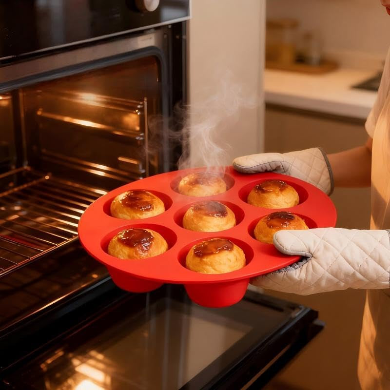 7-hole-non-stick-silicone-liners-and-muffin-pan-for-air-fryers-reusable-baking-trays-easy-to-release-and-clean