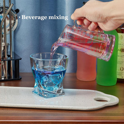 Ackers Glass Measuring Cup 5 Oz/150Ml Shot Glass Measuring Cup with V-Spout,Insulated Handle6