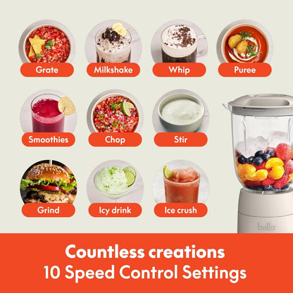 Fits-Anywhere Flip & Store Blender, 48 Oz, 520W, 10-Speed, Oatmilk5