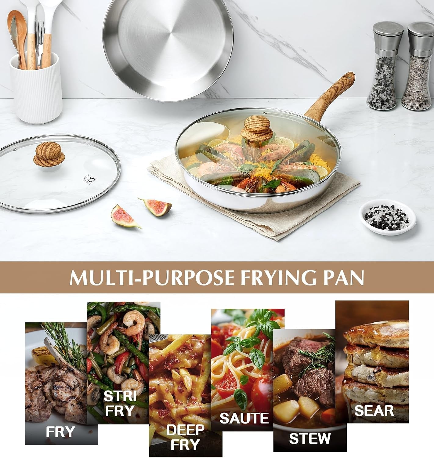 stainless-steel-pan-10-inch-tri-ply-bottom-stainless-steel-frying-pan-with-heat-resistant-bakelite-handle-10-inch-skillet-with-lid-for-cooking-induction-compatible-steel-pan