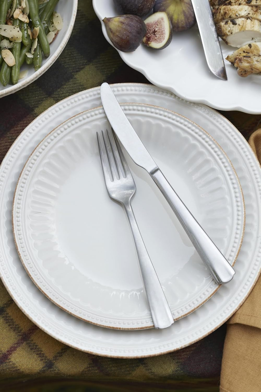 french-perle-groove-white-stoneware-24-piece-dinnerware-set-for-8
