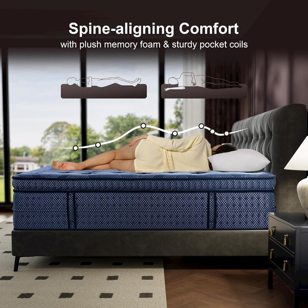 Cal King Mattress Medium Plush - 14 Inch Hybrid Mattress3
