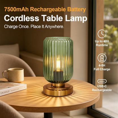 Cordless Table Lamp for Bedroom, Touch Stepless Dimmable2