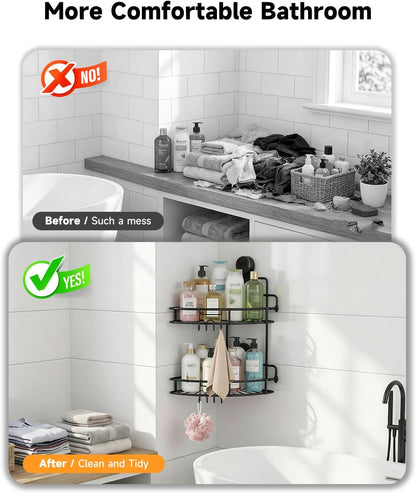 Corner Shower Caddy Suction Cup, Corner Shower Shelves for Wall6