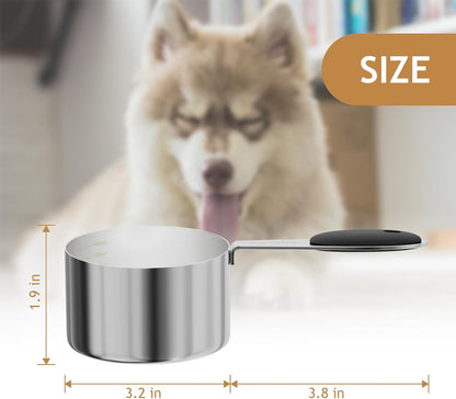 1PCS 1Cup(237Ml) Dog Cat Food Scoop, Measuring Cup with Inner Scale2